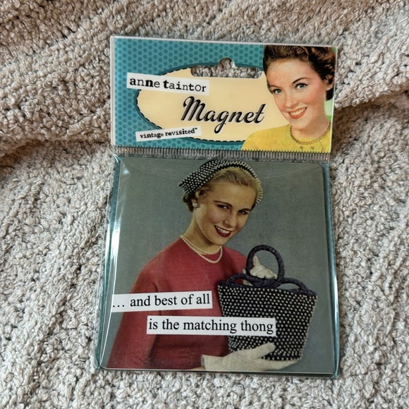 Large Anne Taintor Magnet- “and best of all is the matching thong” - Vintage Fun - Picture 1 of 4